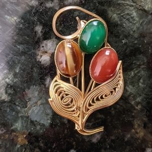 Vintage Floral Brooch